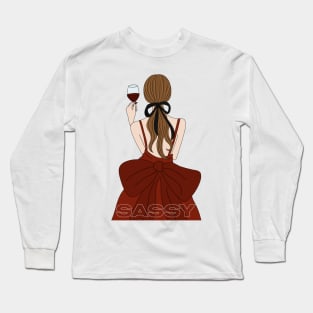 Sassy Lady Design Long Sleeve T-Shirt